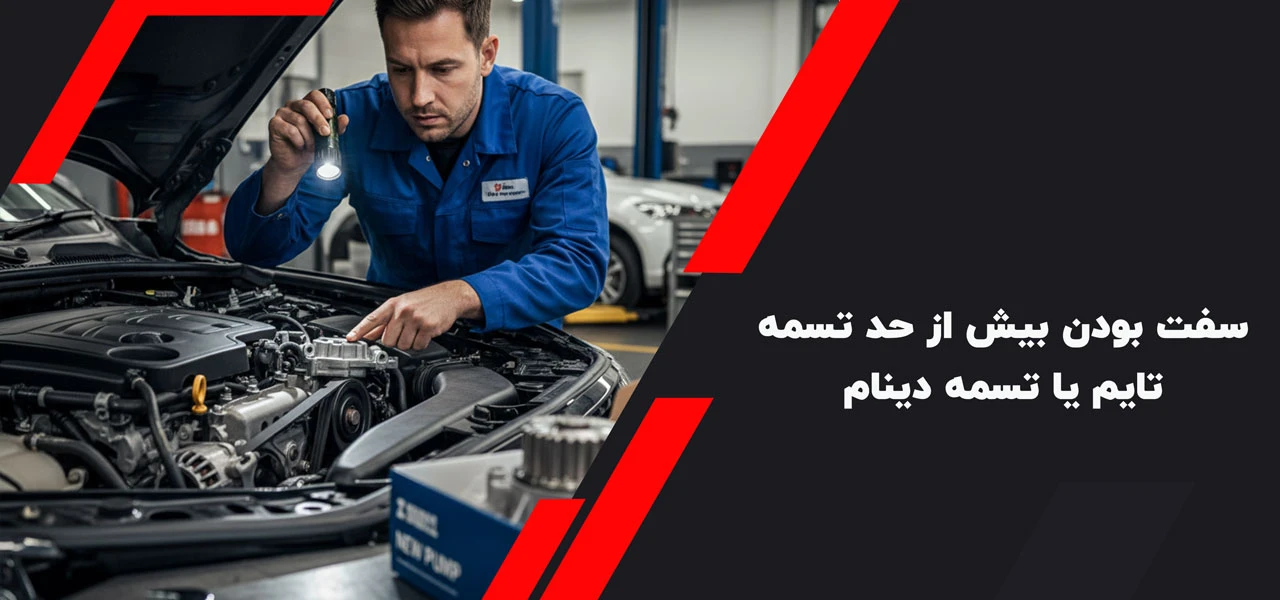 سفت بودن بیش از حد تسمه تایم یا تسمه دینام
