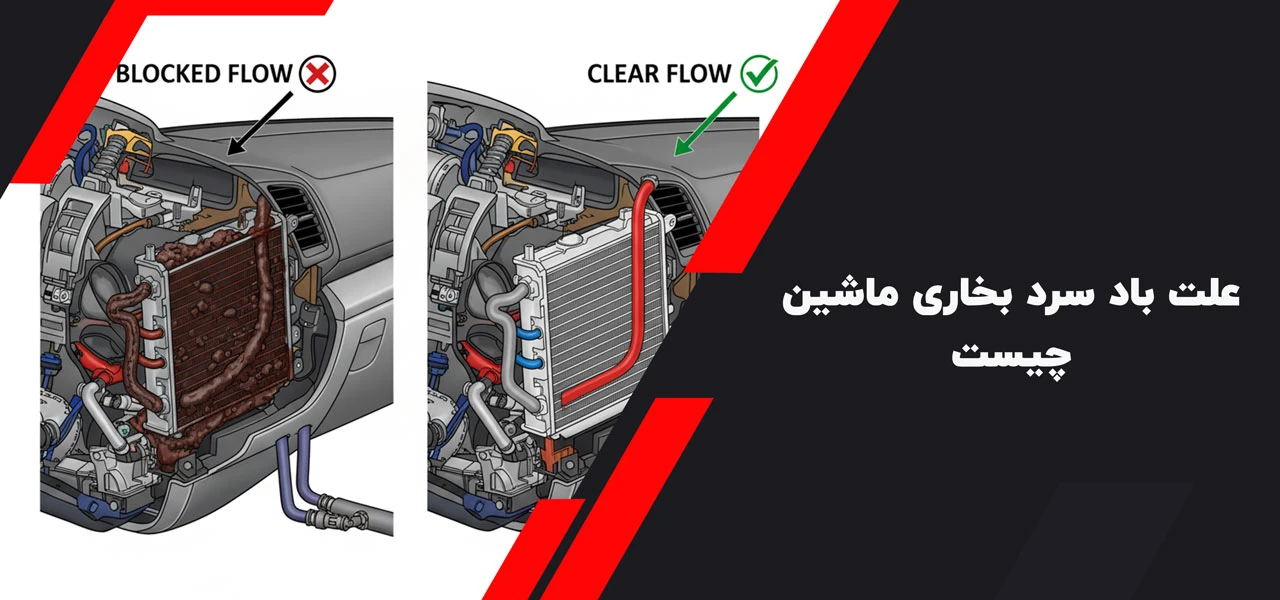 علت باد سرد بخاری ماشین چیست